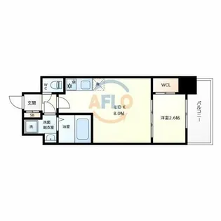 セレニテ夕陽丘エクラ【15階】の間取り