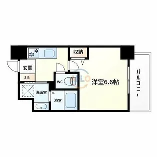 プレデコート北田辺【7階】の間取り