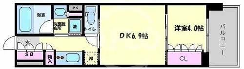 OPUS RESIDENCE SHINSAIBASHI SOUTH【6階】の間取り