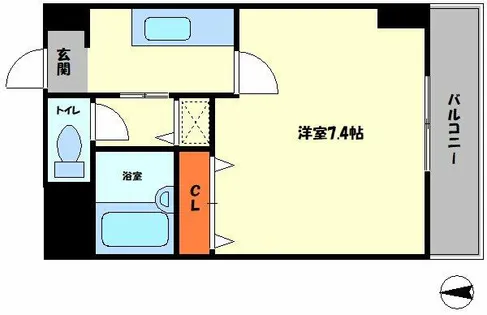グラマシー心斎橋東【2階】の間取り