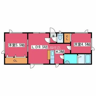 O’s月寒東【201号室】の間取り