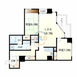 ユーシン大手前【10階】の間取り
