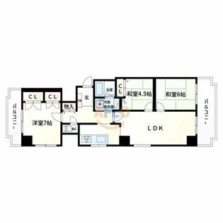 インペリアルコープ谷町【5階】の間取り