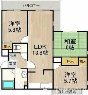 コート若園【3階】の間取り
