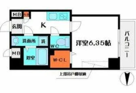 ウインズコート都島【5階】の間取り