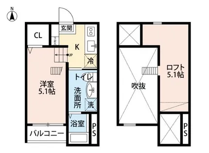 リヴェール本陣【2階】の間取り