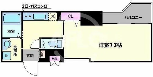 レジデンス心斎橋【8階】の間取り