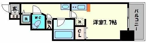 アーデン堺筋本町【6階】の間取り