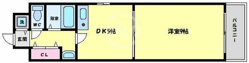 グリーンプラザ瓦町【8階】の間取り