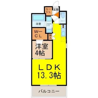 グランドソレイユ名駅【3階】の間取り