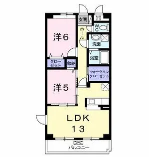 サクラビベンテⅡ(Sakura ビベンテII)【2階】の間取り