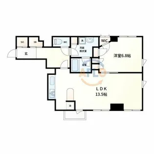 ルネ南船場フレックスコンフォート【11階】の間取り