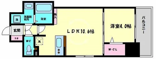 LaDouceur玉造【3階】の間取り