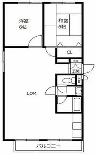シャトー江之子島【6階】の間取り