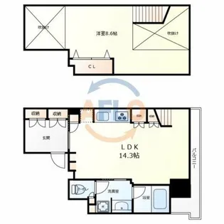 アーバネックス淀屋橋【9階】の間取り