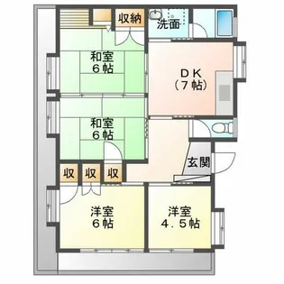 コーポYM【2階】の間取り