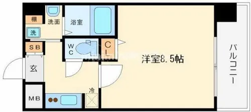 プロシード本町西セレーノ【12階】の間取り