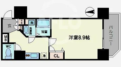 ルーエ本町【4階】の間取り