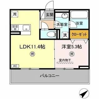 Nest Piece 原町【2階】の間取り