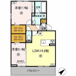 Nest Piece 原町【2階】の間取り