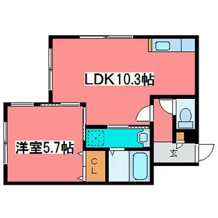 メゾンブレイニー【2階】の間取り