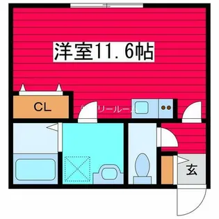 coffret月寒【2階】の間取り
