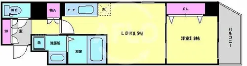 CITY PAL CREST TANIMACHI【4階】の間取り