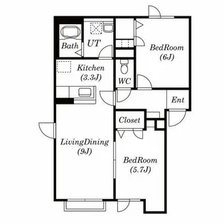 シャーメゾン元町グランビレッジH棟【202号室】の間取り