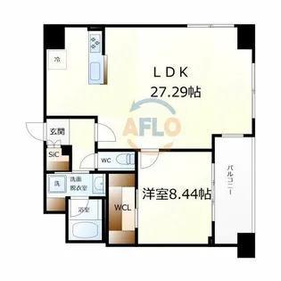 Vinoプレジオ本町【15階】の間取り