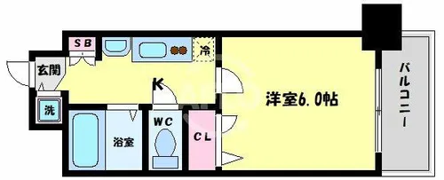プレサンス中之島公園グラシア【14階】の間取り