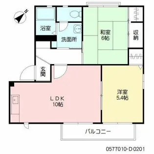 グラシアフィス 春日原 D棟【D0201号室】の間取り