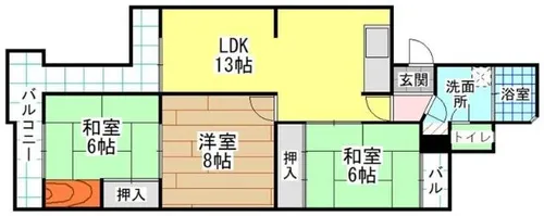 二十町団地【3階】の間取り