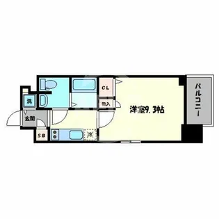 スワンズ谷町セントシティ【6階】の間取り