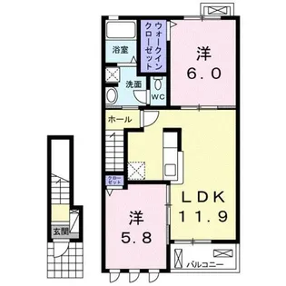 フラワー【2階】の間取り