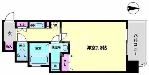 エイペックス大阪城西【4階】の間取り