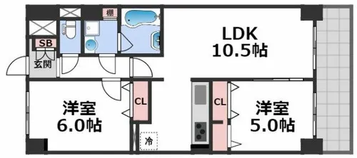 F-TAMATSUKURI【7階】の間取り