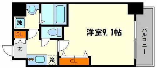 メインステージ心斎橋EAST【9階】の間取り