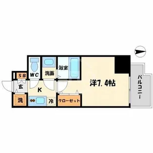 レオンコンフォート北浜【11階】の間取り