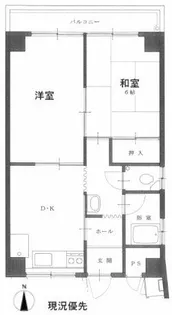 パールハイツくれない【4階】の間取り