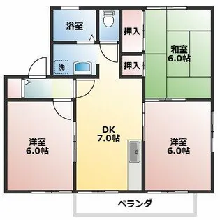 トゥインクルコート畔D【1階】の間取り