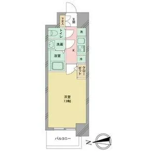 S-RESIDENCE志賀本通【4階】の間取り