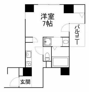 ソルーナ玉造【5階】の間取り