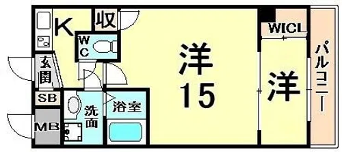 セレニテ甲子園1【3階】の間取り