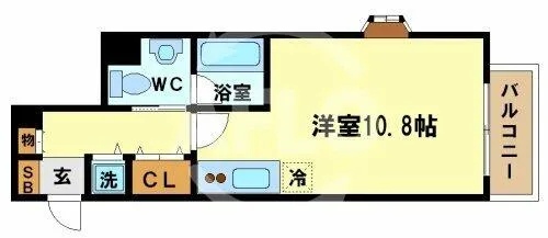 アーデン江戸堀【10階】の間取り