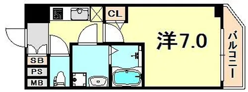 ファステート神戸アモーレ【11階】の間取り