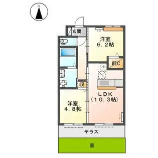 ラムール ファミリアル【1階】の間取り