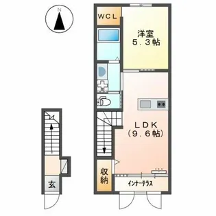 クラルテ【2階】の間取り