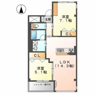 Comfort大宮【1階】の間取り