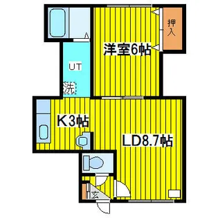 第8ベルハイム【2階】の間取り