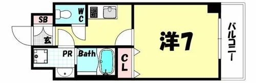 スワンズ新神戸ウィータ【5階】の間取り